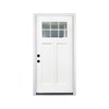 Wooakway 36"W×80"H 6-Lite 2-Panel Exterior Frosted Glass Prehung Front Entry Door Primed Interior Fiberglass Entrance Door - 4 of 4