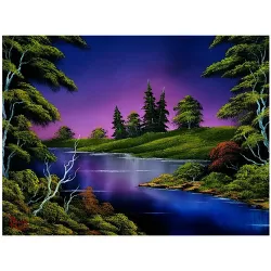 Toynk Bob Ross Blue River Nature Puzzle | 1000 Piece Jigsaw Puzzle