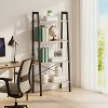 4-Tier Ladder Shelf, Storage Rack Bookcase with Steel Frame - 2 of 4