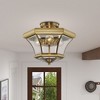 Livex Lighting Monterey 3 - Light Flush Mount in  Antique Brass - 2 of 4
