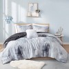 Gulches 4 PCS King/Cal King Watercolor Tie Dye Printed Comforter Set with Throw Pillow - 3 of 4