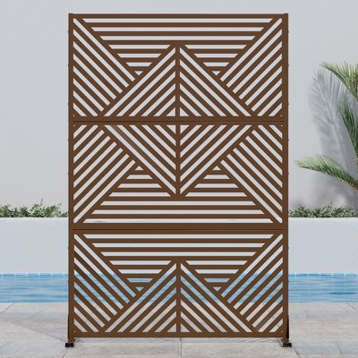 PexFix Outdoor Metal Privacy Screen Garden Fence in Geometry Pattern