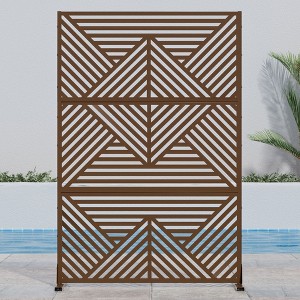 PexFix Outdoor Metal Privacy Screen Garden Fence in Geometry Pattern - 1 of 4