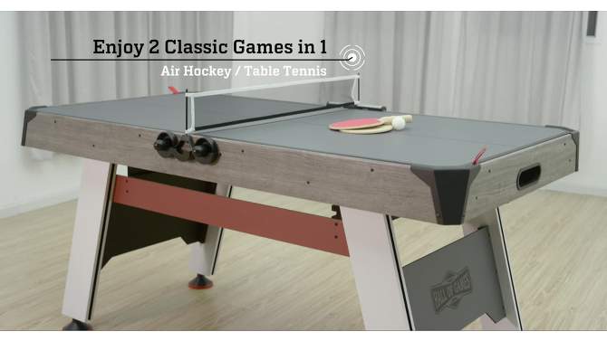 Hall of Games 66&#34; Air Powered Hockey with Table Tennis Top, 2 of 8, play video