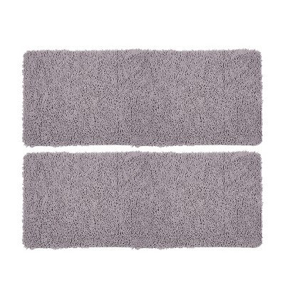 Shag Memory Foam Bathmat - 58-inch By 24-inch Runner With Non-slip Backing  - Absorbent High-pile Chenille Bathroom Rug By Lavish Home (orange) : Target