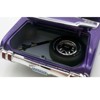 1970 Oldsmobile 442 W30 Convertible Plum Crazy Metallic with White Stripes & Interior Limited Ed 1/18 Diecast Model Car by ACME - 3 of 4