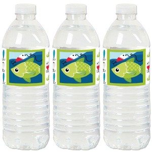 Big Dot of Happiness Let's Go Fishing - Fish Themed Birthday Party or Baby Shower Water Bottle Sticker Labels - Set of 20 - 1 of 4