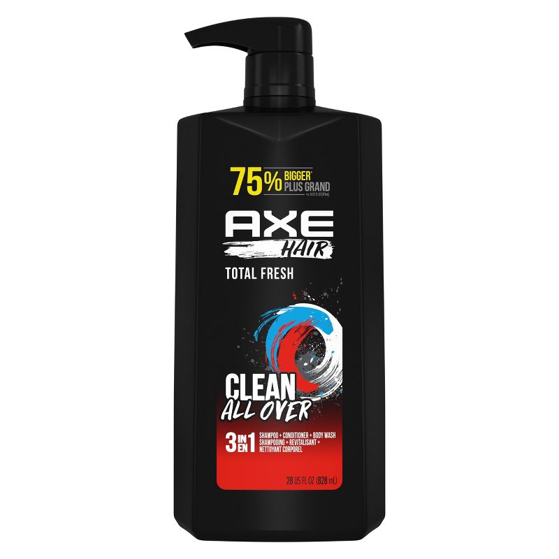 Axe Clean Fresh 3-in-1 Body Wash + Shampoo + Conditioners - 28 fl oz, 3 of 7