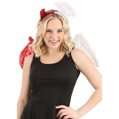 HalloweenCostumes.com    Half Angel/Half Devil Costume Kit, White/Red