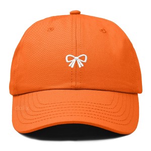 Dalix Bow Embroidered Coquette Cotton Summer Cute Outdoor Baseball Cap Dad Hat Womens - 1 of 4