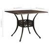 vidaXL Outdoor Dining Table Patio Table Garden Porch Furniture Cast Aluminum - Black - 4 of 4