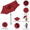 Tangkula 9 Ft Patio Table Market Umbrella w/ 18 Solar LED Lights & Heavy-duty Base - 3 of 4