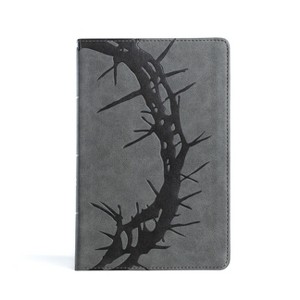 CSB Large Print Personal Size Reference Bible, Charcoal Leathertouch, Indexed - by  Csb Bibles by Holman (Leather Bound) - 1 of 1