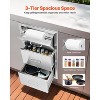COZONY Outdoor Kitchen Door Drawer Combo, Triple Drawer with Propane Storage Adjustable Garbage Ring for BBQ Island Patio - 2 of 4