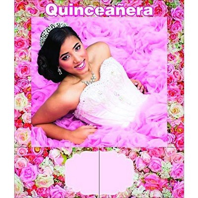 LEMONSODA Quienceanera Themed Birthday Party Photo Frame Prop, 35 X 30 inches