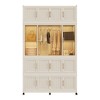Kids Wardrobe, Closet Organizer with Hanging Rod and Magnetic Doors, Portable Collapsible Wardrobe Closet Storage Organizer for Clothes Bedroom - 4 of 4