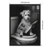 Amanti Art Good Boy Dog Toilet Art by Niky Rahner Framed Canvas Wall Art - 3 of 4