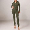 Slickblue Ribbed Zip-Up Cargo Hoodie and Jogger Set for Women - 2 Piece Loungewear, Brown/Blue/Black/Army Green, Size S-XL - 3 of 4