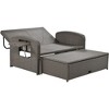 PAGED PE Wicker Rattan Patio Chaise Lounge with 3-Height Adjustable Back and Cushions,Outdoor Lounge Chairs for Poolside,Backyard - 4 of 4