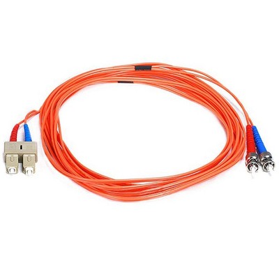 Monoprice OM1 Fiber Optic Cable - 5 Meter - Orange | SC/ST, UL, 62.5/125 Type, MultiMode, Corning, OFNR Jacket (Optical Fiber, Non-conductive, Riser)