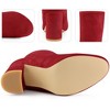 Perphy Women's Rounded Toe Block Heeled Foldable Non-Zip Sock Ankle Boots - 4 of 4