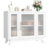 Modern Sideboard Buffet Cabinet with Storage, 36" Farmhouse Buffet Kitchen Coffee Wine Bar Cabinet with Glass Doors, for Living/Dining Room,Entry - 2 of 4
