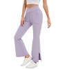 Women's High Waisted Yoga Pants V Crossover Flare Casual Workout Pants - 2 of 4