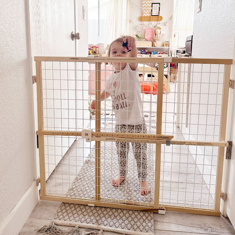 Toddleroo by North States Quick-Fit Wire Mesh Baby Gate, 3 of 8