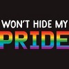 Adult Design By Humans Won't Hide My Pride Rainbow By machmigo T-Shirt - 2 of 2