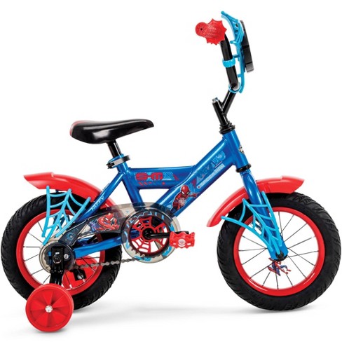 12" Boys' Bike Marvel Spider-Man Small Toddler Red Blue Bicycle Birthday Gift 