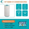 Hurricane Filters 3 Pack Replacement Spa Filter Cartridge Compatible To Unicel C-8399, PCD100W, Filbur FC-3965, and Caldera 100, White - 2 of 4