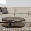 HomeRoots 39" Bronze Aluminum Round Floor Shelf Coffee Table With Shelf - 2 of 4