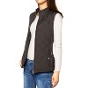 Allegra K Women's Stand Collar Lightweight Gilet Quilted Zip Vest - 2 of 4