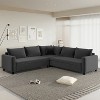 GDFStudio William Modular 92" Chenille Upholstery 5 Seat L-shape Sofa with Cushions - 2 of 4