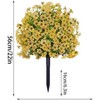1.97FT Artificial Trees with Ground Spike Set of 2, Weather-Resistant Faux Shrubs Bushes Potted Plants with Flowers for Outdoor Indoor - 4 of 4