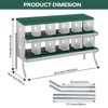 Chicken Nesting Boxes, Two-Tier Metal Chicken Egg Laying Box,Large Vented Holes for Egg Collection - 2 of 4
