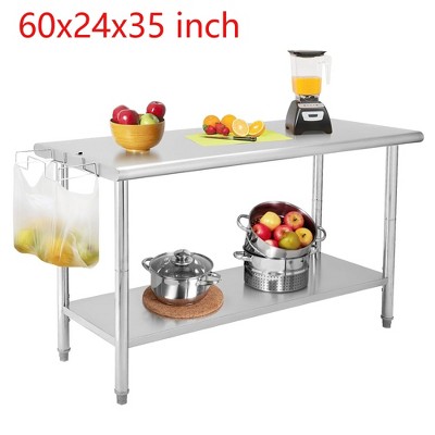 Stainless Steel NSF Commercial Work Prep Table Height Adjustable
