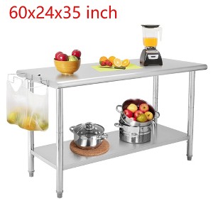 Stainless Steel NSF Commercial Work Prep Table Height Adjustable - 1 of 4