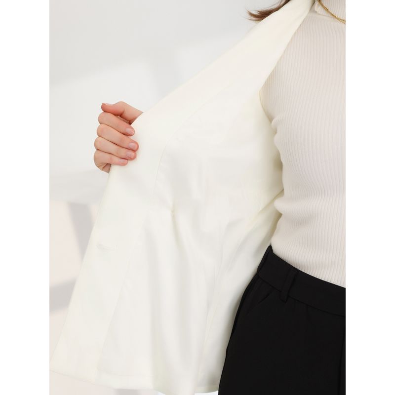 Allegra K Women's Office Elegant Notched Collar V-Neck Button-Down Sleeveless Vest, 5 of 7