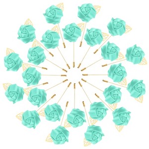 Unique Bargains Ribbon Alloy Outdoor Irregular Flower Lapel Pin 24 Pcs - 1 of 4