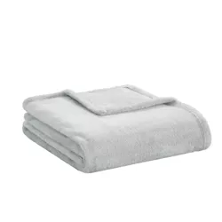 60"x70" Oversized Microlight Plush Solid Throw Blanket Gray - Intelligent Design
