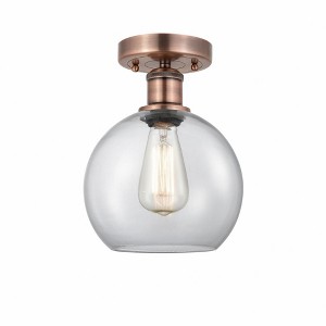 Athens - 1 Light Semi-Flush Mount In Industrial Style-10.75 Inches Tall and 8 Inches Wide - 1 of 1
