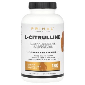 PrePrimal L-Citrulline, 180 Capsules (750 mg per Capsule) - 1 of 4