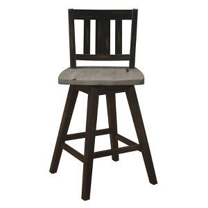 NicBex Dining Chairs Set of 2 Counter Height Chairs 360-degree Swivel Chair Solid Rubberwood for Kitchen - 1 of 4