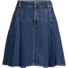 Lands' End Women's Lightweight Denim Mid Rise Pleated Above the Knee Skirt - 3 of 4