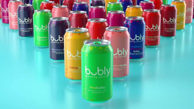 bubly Cherry Sparkling Water - 16 fl oz Can, 2 of 6, play video