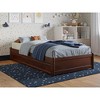AFI Furnishings Twin Panel Platform Bed with Twin Trundle in Walnut - 3 of 4
