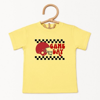 The Juniper Shop Checkered Game Day Toddler Short Sleeve Tee