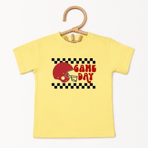 The Juniper Shop Checkered Game Day Toddler Short Sleeve Tee - 1 of 2