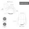 GDFStudio Isla Mid-Century Modern 360° Swivel Velvet Upholstered Chair - 3 of 4
